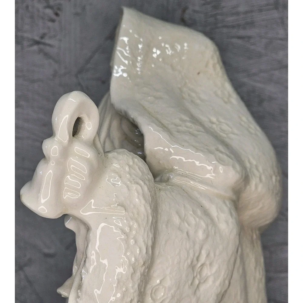 Santa Claus Glazed Ceramic Christmas Decor Figurine With Bell‎ - 9